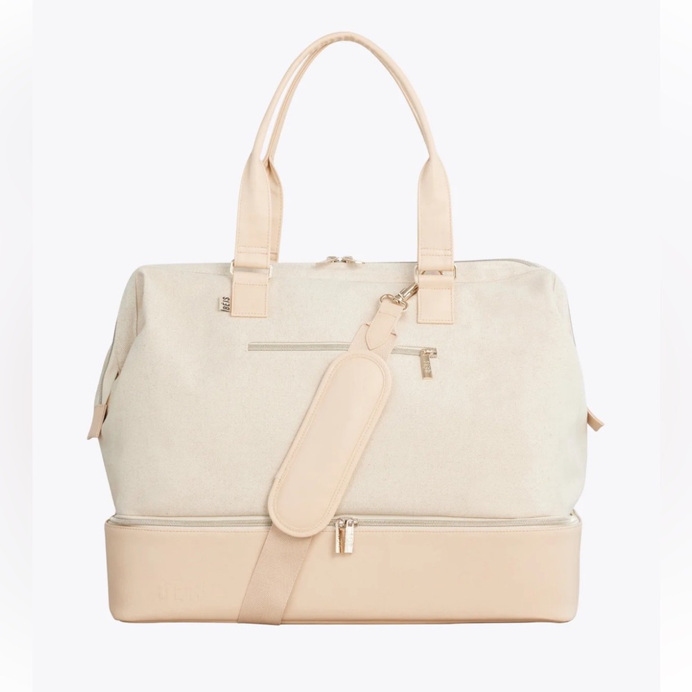 NWT BEIS Weekender Bag in Beige